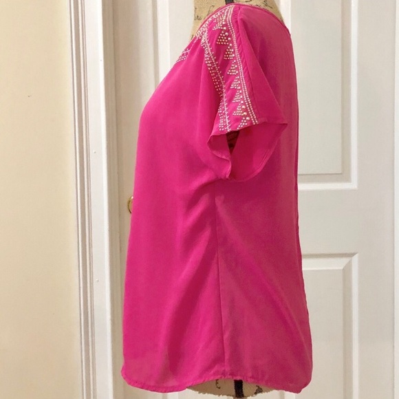 miami | Indie inspired Embellished Pink Blouse 👚 - Picture 3 of 7